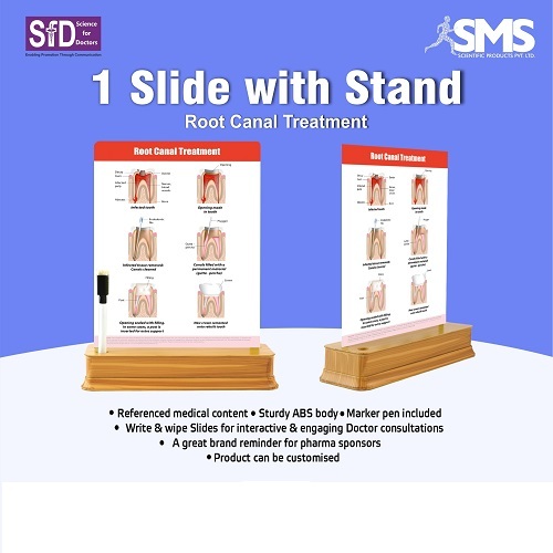 Interactive Medical Consultation Slide - Durable ABS Plastic Body, 12x18 Inches | Write & Wipe Functionality, Marker Pen Included, Patient Leaflet Tray, Customizable Branding Options