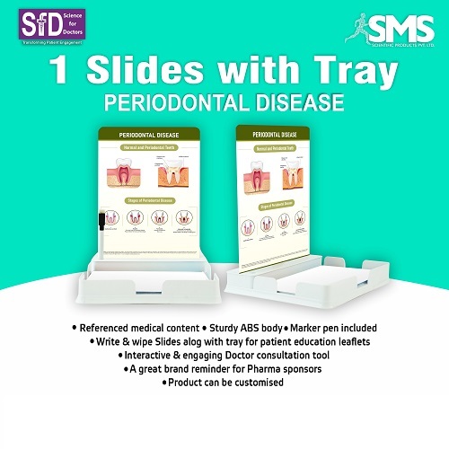 Medical Consultation Slide - Durable ABS Plastic Body, Customizable Write & Wipe Feature | Marker Pen Included, Patient Leaflet Tray for Enhanced Engagement
