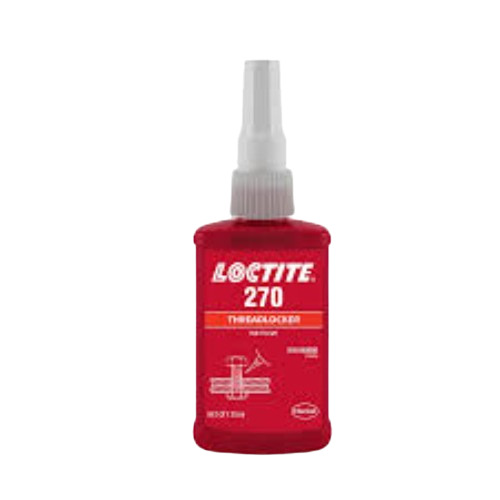 270 Thread Locker Adhesives - 50 ml Liquid, Hot Melt Red Grade A, 98% Purity for Industrial Applications in Fiber, Footwear, Furniture, Leather, Packing, Printing