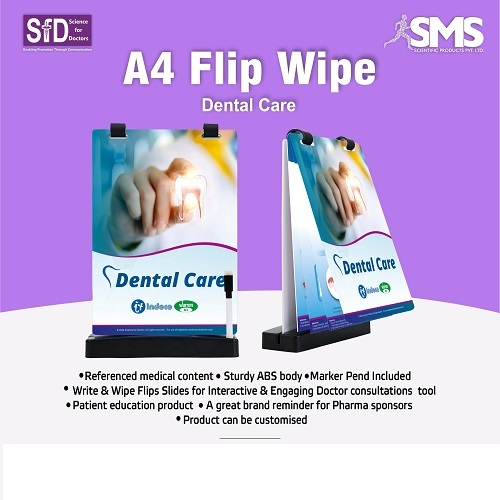 A4 Flip Wipe - High-Quality ABS Plastic, A4-Sized Writable and Erasable Flip Slides, Includes Marker Pen for Interactive Medical Consultations