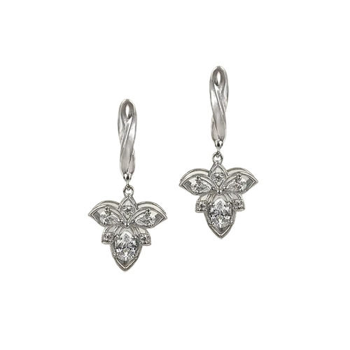 Cubic Zirconia Sterling Silver Earrings - Gender: Women