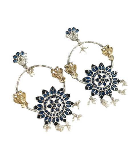 Chandbali Silver Earrings