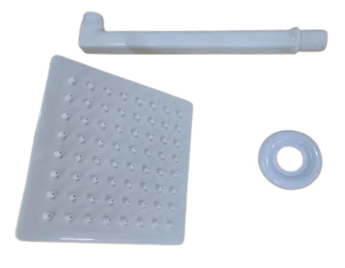 Overhead Shower - Glossy PVC, Round Shape, Customized Size | Durable, Fine Finished, Wall Mounted, White Color