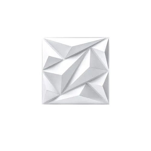 3D Wall Panel - Plastic, 20x20 Inches, White | Durable, Moisture-Resistant, Corrosion Resistant, Glossy & Matte Finishing, Long Lasting Design