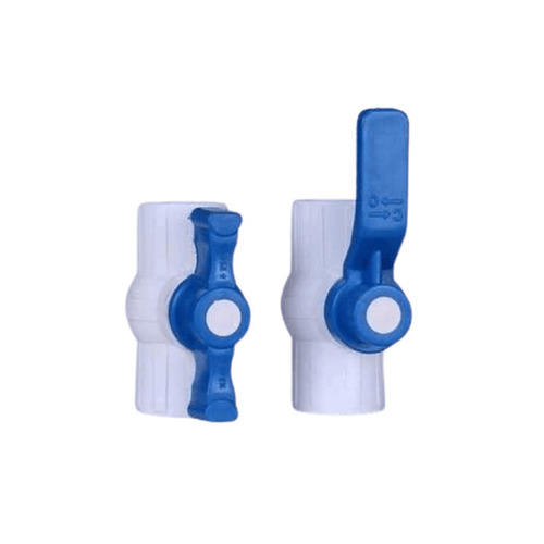 Ball Valves - Plastic Standard Size | White & Blue Color High Pressure Resistance Easy to Install Leak & Crack Strength