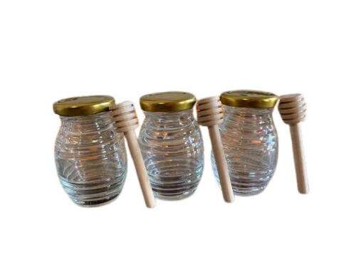 Honey Glass Jars - Glass, Standard Size, Transparent | Crack Resistant, Tested Quality Standards, Pocket Friendly Rates, Timely Delivery