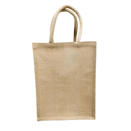 Jute Carry Bags - Eco-Friendly Washable Rectangular Design, Brown Color, Single Compartment, Easy to Carry, Customizable Size & Design