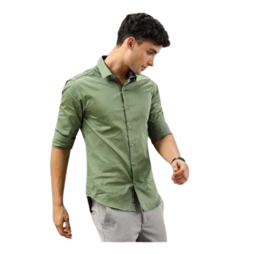 Mens Green Casual Shirt - Chest Size: 36