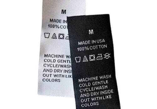 Wash Care Label - Customized Shape with Color Options | Wrinkle Free, No Color Fade, Quality Tested, On-Time Delivery