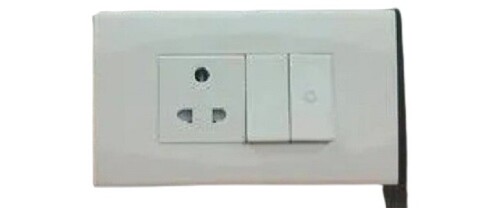 White Modular Switches - Customized Size , White Color, Rated Voltage 220V | Enhances Wall Appearance, Tested on Quality Parameters, Timely Delivery
