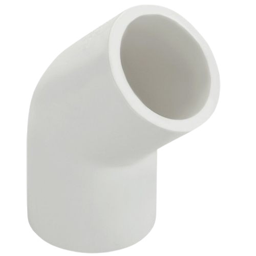 PVC Elbow - Solid Material, Customized Size | White Color, Durable Socket Joint, Fine Finished