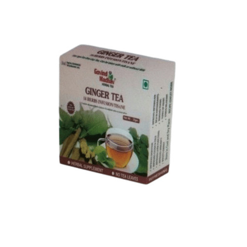 Ginger Tea - 25 Grams, Fresh Taste, Black Type | 100% Pure, Health Tea, No Sugar, Rich in Antioxidants