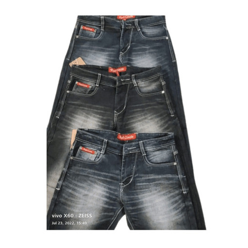 Mens Jeans - Denim Waist Sizes 28-42 Black Color | Anti Wrinkle Breathable Quick Dry Regular Fit Zipper Fly Machine Washable Casual Wear