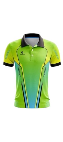 T Shirt Printing Services - Polyester Material All Sizes Green Color Modern Design with Customized Logo Pattern and Digital Print Style