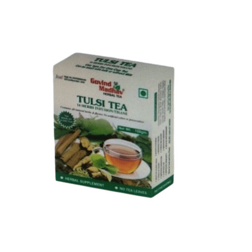 Tulsi Tea - 100 Grams, Black Solid Extract | No Sugar, Antioxidant Rich, Fresh Taste, Dried Health Tea, Vegetarian Blend
