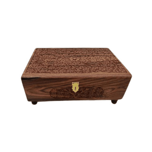 Wooden Box - Solid Wood Standard Size Brown Color | Lightweight Eco-Friendly Portable Easy to Clean Antique Imitation Style
