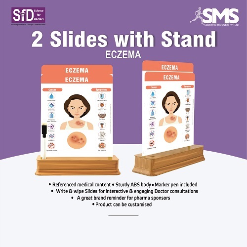 Eczema Education Tool - ABS Plastic, Interactive 2 Rectangular Slides , Comprehensive Visual Diagrams and Customizable Consultation Aids