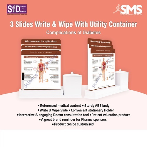 3 Slide Write Wipe With Utility Container - Complications Of Diabetes - Application: ]