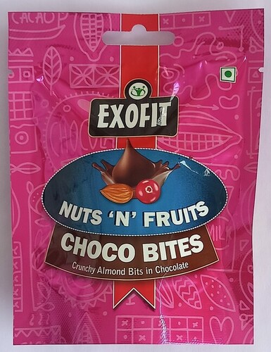 Exofit Nuts N Fruits Choco Bites - Packaging: Box