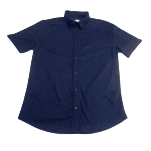 Men Shirts - Cotton, Customized Size, Blue Color | Classic Polo Collar, Regular Fit, Anti-Wrinkle, Breathable, Machine Washable, Full & Short Sleeves