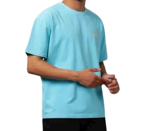 Mens Round Neck T-Shirts - Cotton, Customized Size, Various Colors | Washable, Skin Friendly, Durable Design