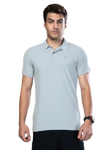 Men's Polo T-Shirt - Cotton, Customized Size, Grey Color | Lightweight, Breathable, 100% Pure Material, Short Sleeves, Plain Design