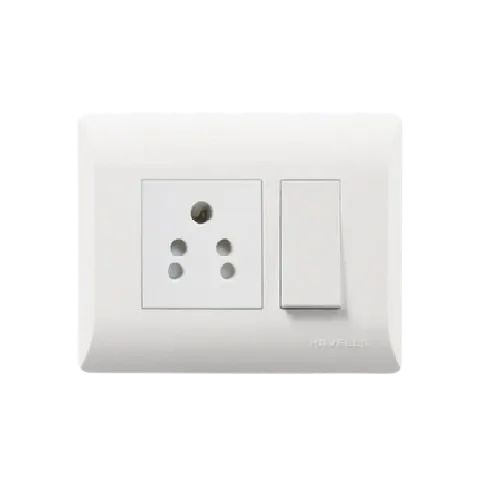 5 Pin Electric Socket - Polycarbonate 40 Volt White Color Durable Design Fine Finish Simple Style 1 Year Warranty Ideal for Industrial Wire Connection