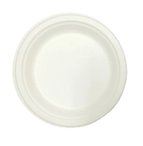 Bagasse Round Plate - Curved Angle: .