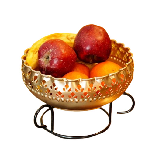 Metal Fruit Bowl - Color: Gold