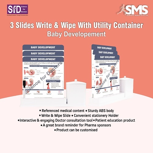 3 Slide Write Wipe With Utility Container - Baby Development