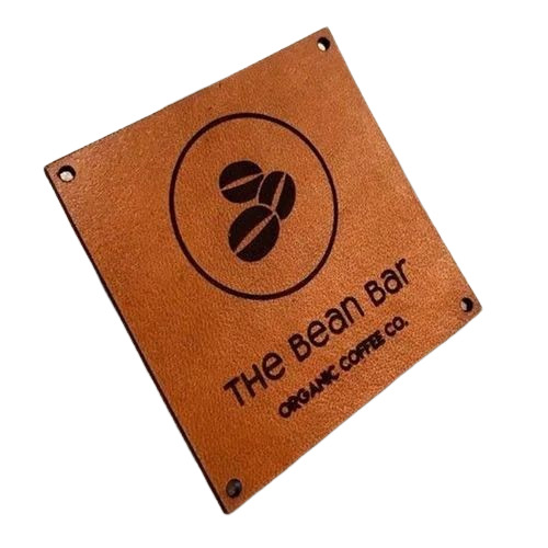 Garments Leather Patch - Genuine Leather Material, Customized Design, Rich Brown Color | Versatile Use for Garment Applications