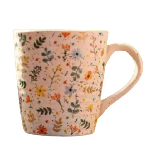 Printed Ceramic Mug - Color: White