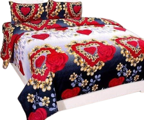 3D Bedsheet - Color: Red