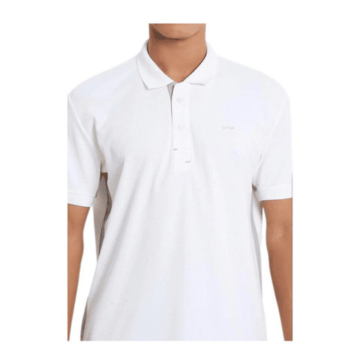 Men's Polo T-Shirt - Cotton, Sizes L-XXL, White | Casual Wear, Short Sleeves, Machine Washable, Fade & Wrinkle Resistant, Customized Logo