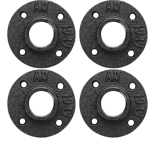 Pipe Flanges - Mild Steel, 2.5 Inch, Matte Black, Galvanized Finish | Durable, Long Lasting, Industrial Grade, Cold Rolled Technique