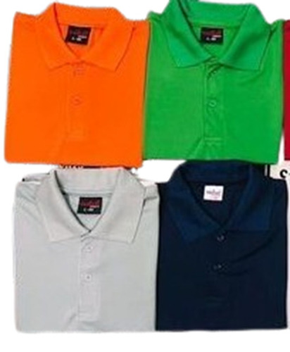 Single Jersey Polo T Shirts - Cotton 60% Polly 40%, All Colors Available , Anti-shrink, Breathable, Comfortable, Custom Size, Short Sleeves