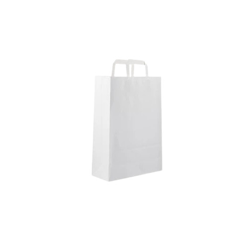 Hotpack White Flat Handle Paper Bag Pfh 1 - Feature: [