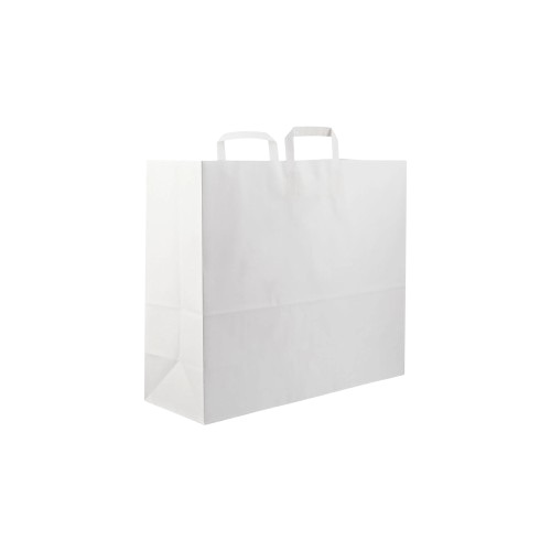 Hotpack White Flat Handle Paper Bag Pfh 3 - Feature: ]