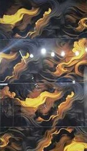 Designer Tile - Ceramic, Polished Finish, Multicolor | Interior Floor Tiles, Square Edge, Versatile Size Options