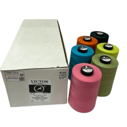 Sewing Thread - Premium Quality Spun Polyester, 2/10000 Meter Length | Glossy Finish, Super Bright Luster, High Tenacity for Garment Stretching and Recovery