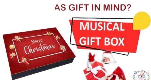 Christmas Musical Gift Box - Color: Red