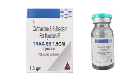 Ceftriaxone Sulbactam Injection - 1.5 Gm Vial, Gmp Certified, Dry Storage, 10 Units Per Box