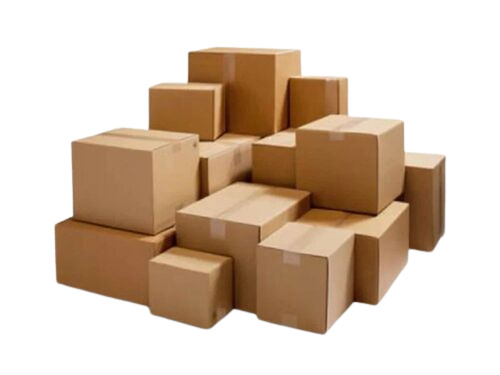 Mono Carton Box - Disposable Cardboard Container for Apparel & Food, Square Shape, 4-6 mm Thickness, 41-50 Kg Capacity, Plain Brown Design