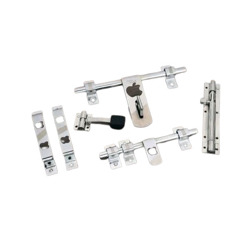 Apple Stainless Steel Door Hardware Kit - Stainless Steel, Standard Size, Silver Color | Manual Open Function, Polished Finish, Durable Quality