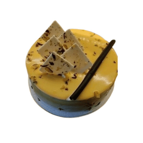 Birthday Cake - Eggless, 100% Pure, Round Shape, Yellow & White Color | Hygienically Packed, Vegan-Friendly, Ready to Eat