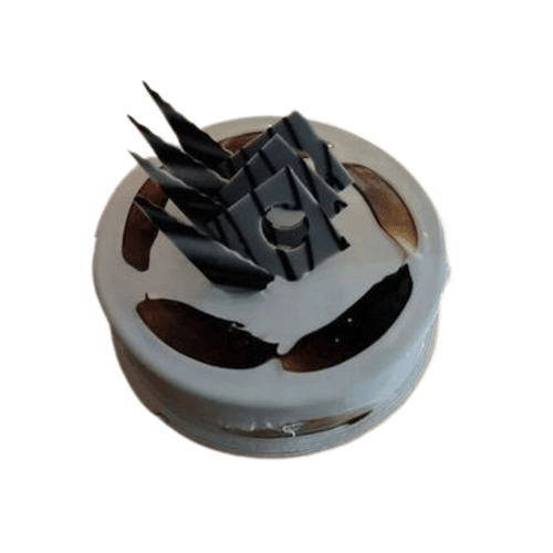 Chocolate Birthday Cake - Eggless, Sweet Flavor, Round Shape, Brown & White Color | Vegan-Friendly, Hygienically Packed, 100% Pure, Ready to Eat