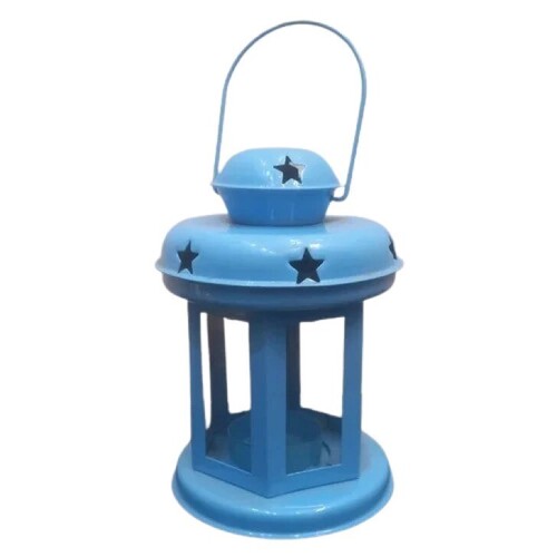 Decorative Metal Lanterns - Color: Blue