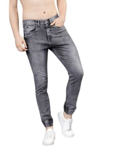 Mens Joggers - Denim Blend, Sizes S To Xl, Grey Color | Anti-wrinkle, No Fade, Plus Size, Flexible Stretch, Breathable Material, Stylish Design