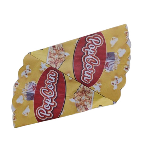 Popcorn Paper Cone - 68 GSM, Multicolor Printed, Disposable, Recyclable Paper Material
