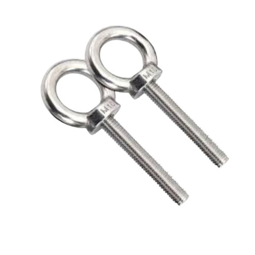 SS Eye Bolts - Stainless Steel, Round Head, Silver Color | Industrial Grade, Corrosion Resistant, Polished Surface, Heat Treated, Rust Free